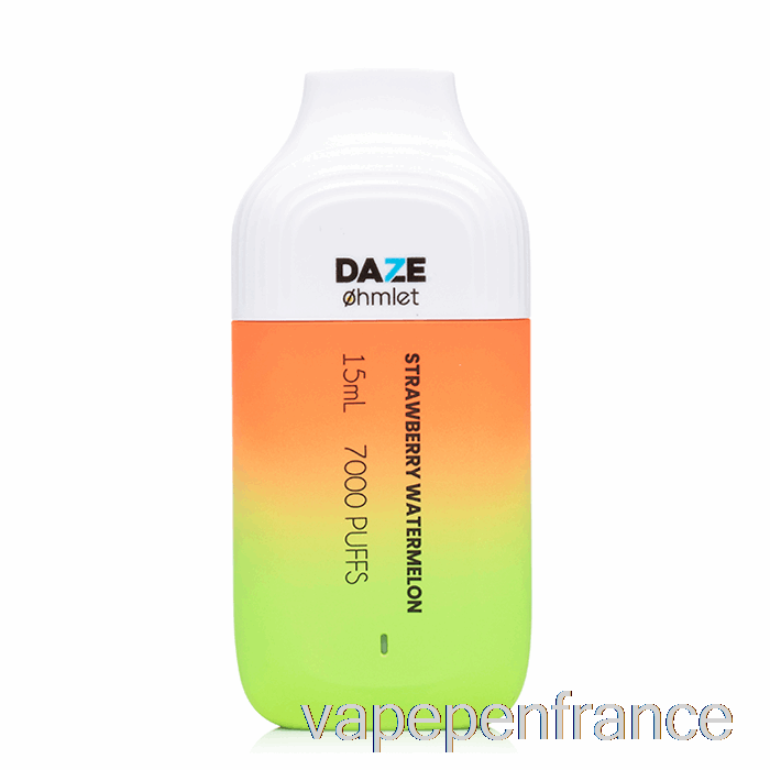 7 Daze Ohmlet 7000 0% Zéro Nicotine Stylo Vape Jetable Fraise Pastèque